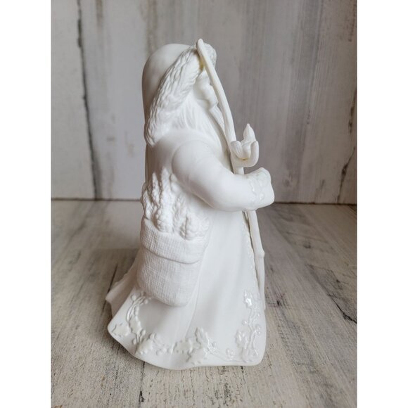 Hallmark heritage white Santa bird staff Xmas figure decor home - Picture 3 of 7